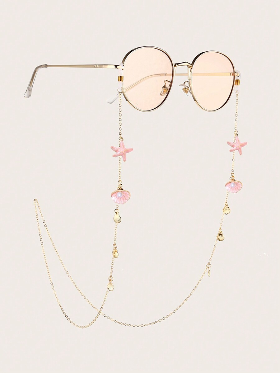 Women'S Fashion Essentials - 1pc 불가사리, 조개 장식 안경 체인,