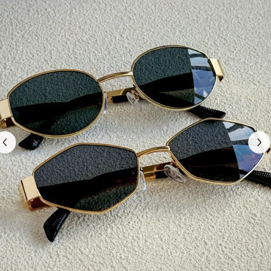 Women'S Fashion Eyewear - 여성용 트렌디한 라운드 프레임 메탈 선글라스,
