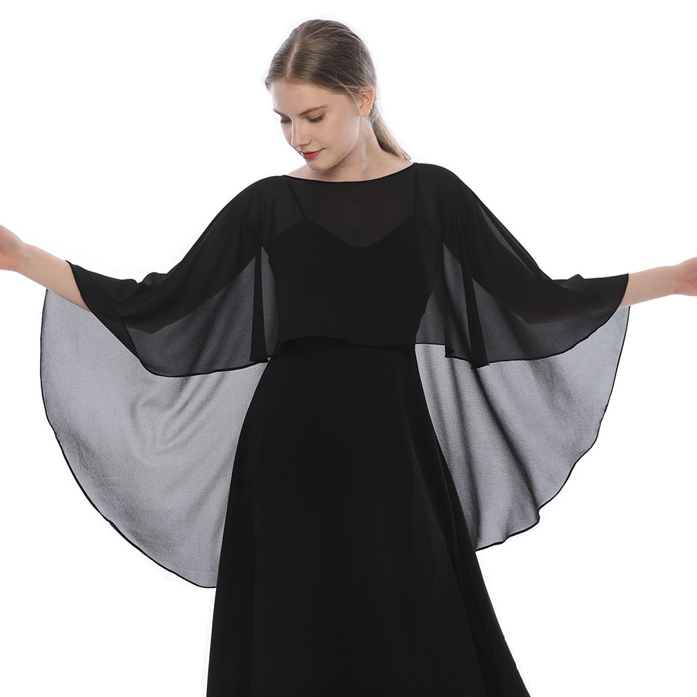 Wrap Blouse Chiffon - 여성용 쉬폰 숄 가벼운 이브닝 드레스