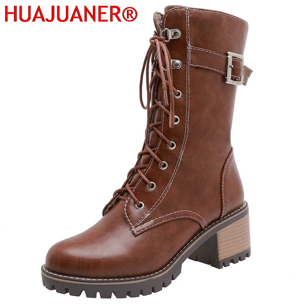 Women'S Fashion Riding Boots - HUAJUANER 2026 빅 사이즈 45 가을