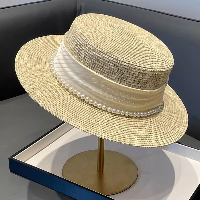 Straw Hat Summer - 2025 신상 모자 레트로 플랫 탑