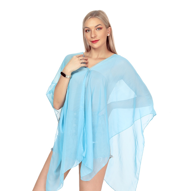 Wrap Blouse Chiffon - 여성 태양 보호 목도리 사이클링 레이디