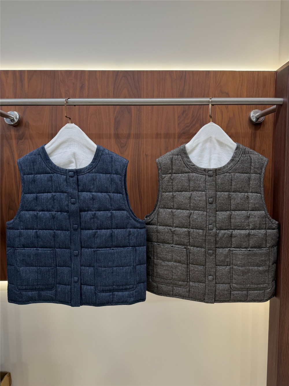 Women'S Fashion Quilted Jacket - 여성용 체크무늬 퀼팅 면 재킷, 심플한