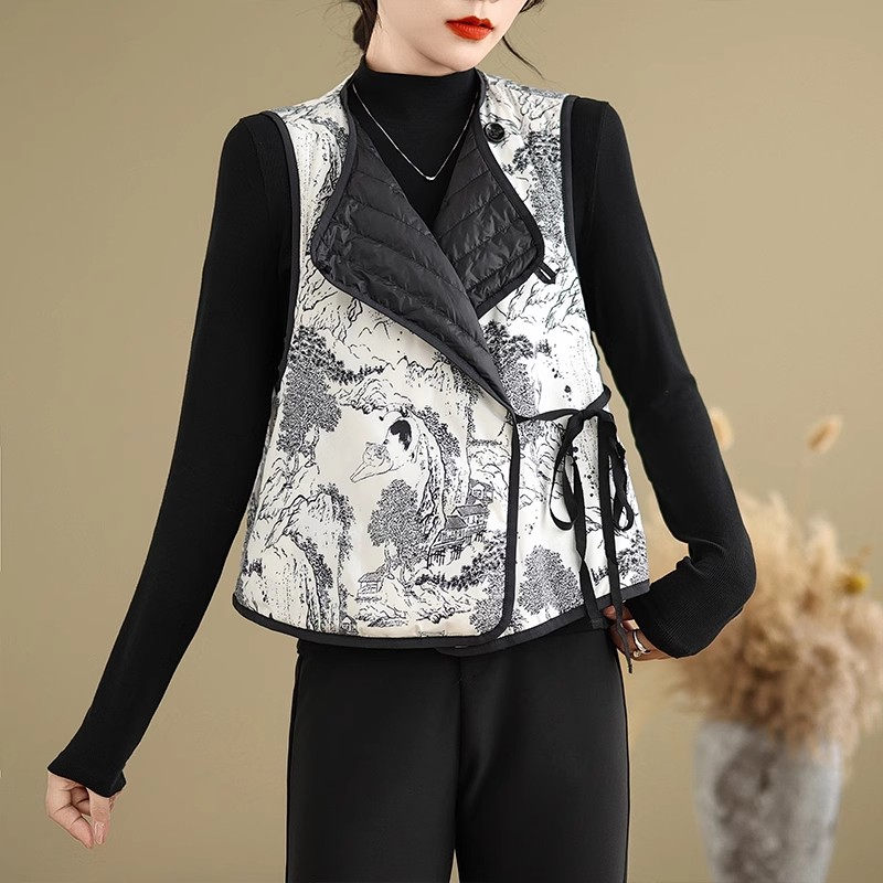 Women'S Fashion Quilted Jacket - 여성용 면 조끼 재킷 가을 겨울,