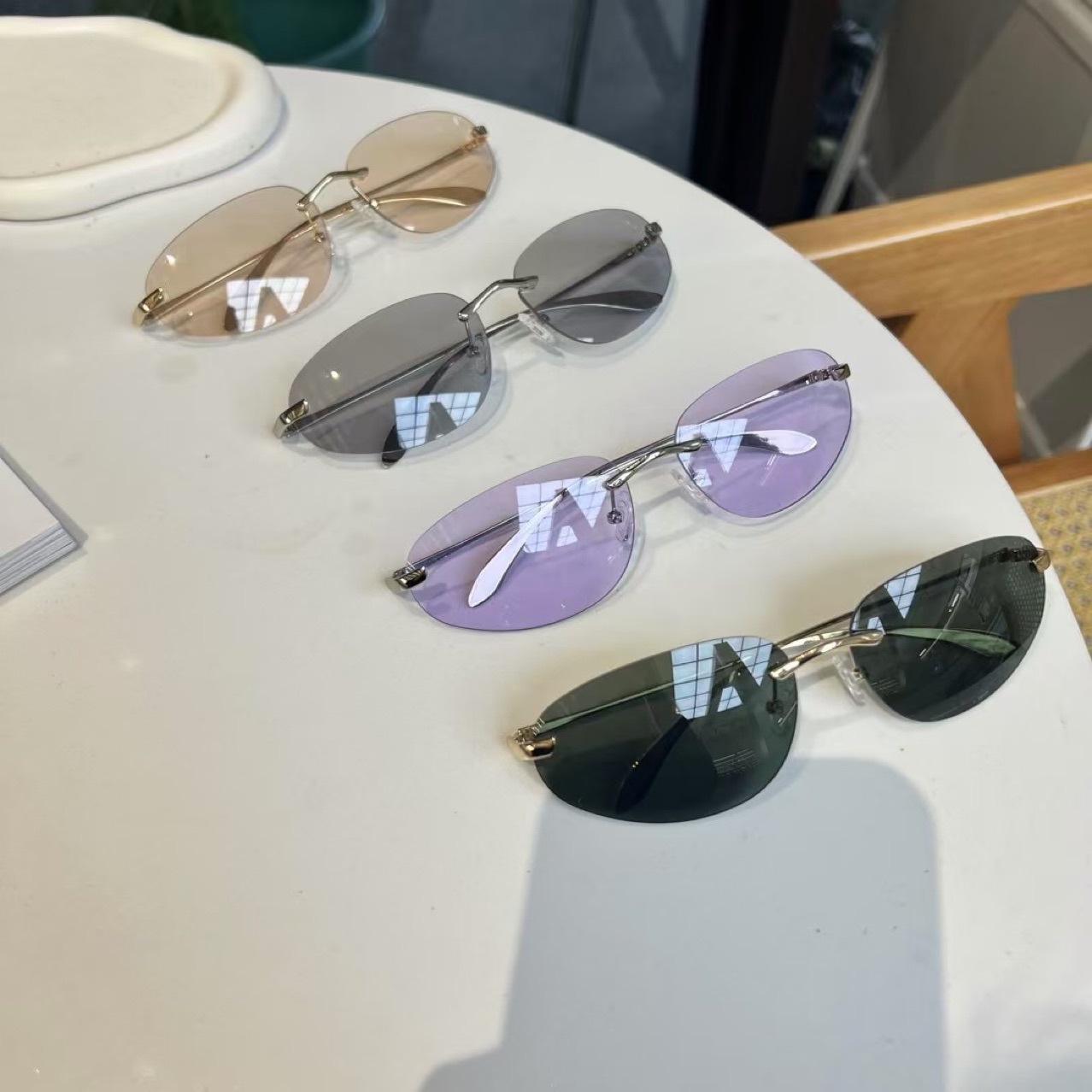 Women'S Fashion Essentials - UV400 무테 쉐이드, 고양이 눈 미니멀리스트