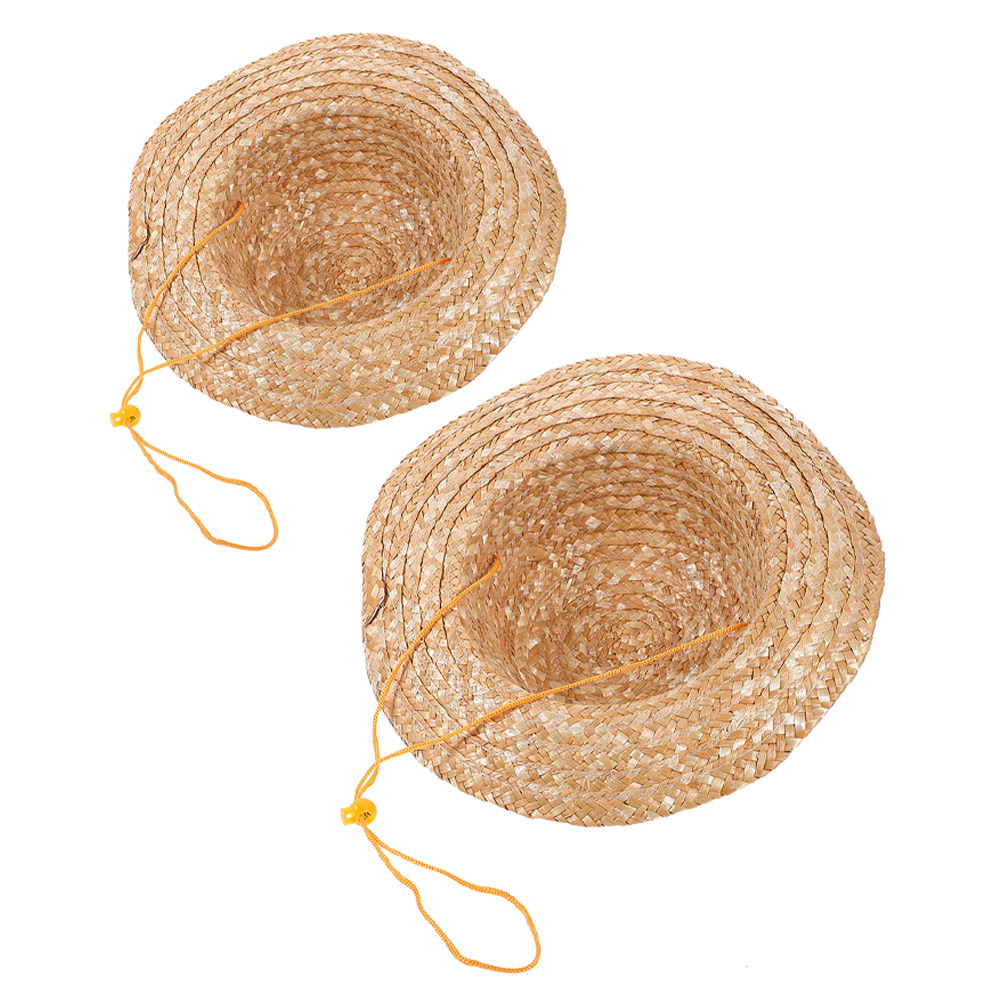 Straw Hat Summer - 어린이용 햇볕 가리개 모자 2개 세트,