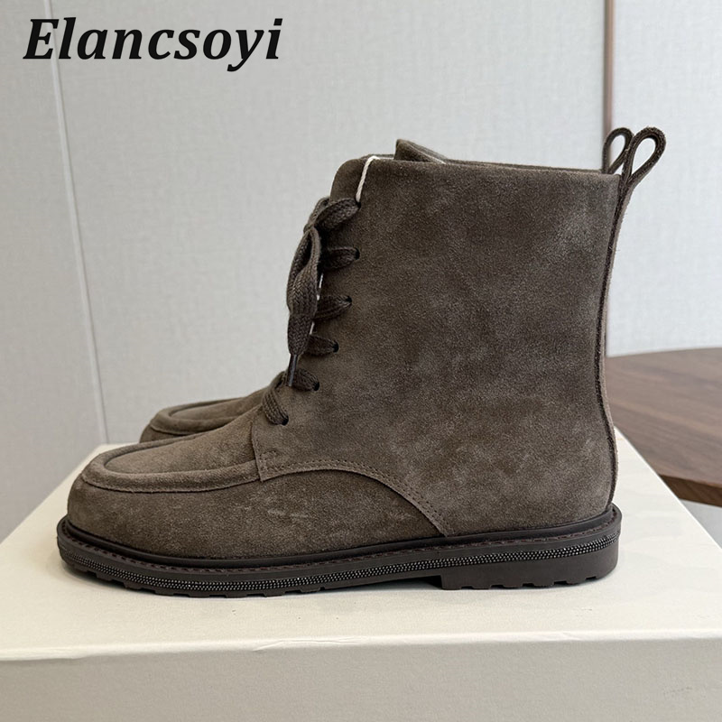 Women'S Fashion Riding Boots - 다용도 패션 여성용 비즈 스웨이드 레이스