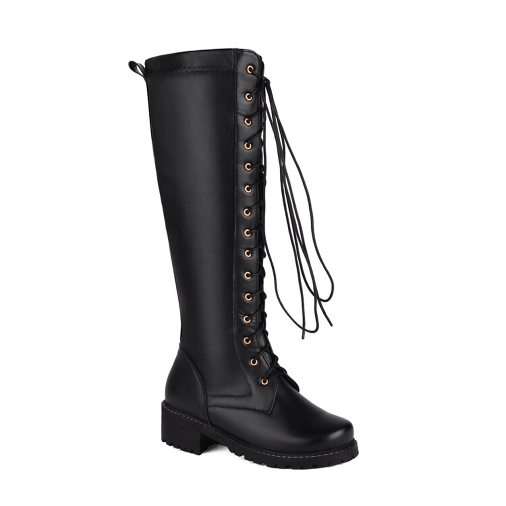 Women'S Fashion Riding Boots - 사이즈 33-50 여성 가죽 니하이 부츠