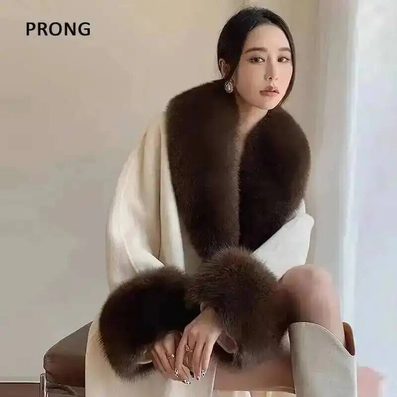 Women'S Fashion Essentials - 100% 진짜 여우 모피 칼라 겨울