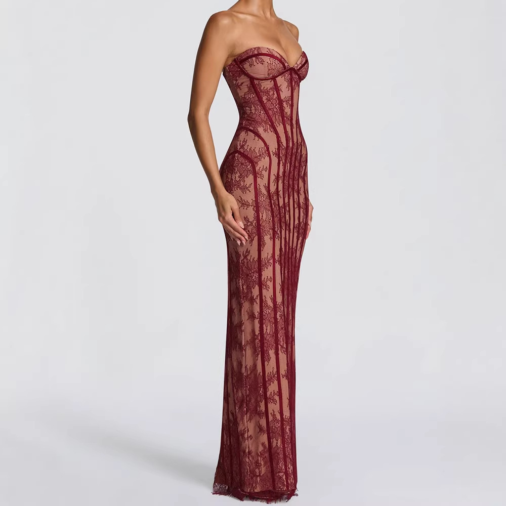 Bodycon Dress Women - 여성용 스트랩리스 바디콘 맥시 드레스 2026