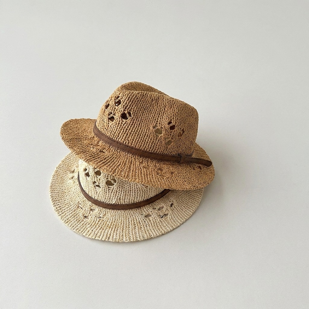 Straw Hat Summer - MILANCEL 여름 어린이 밀짚 모자 48-51CM