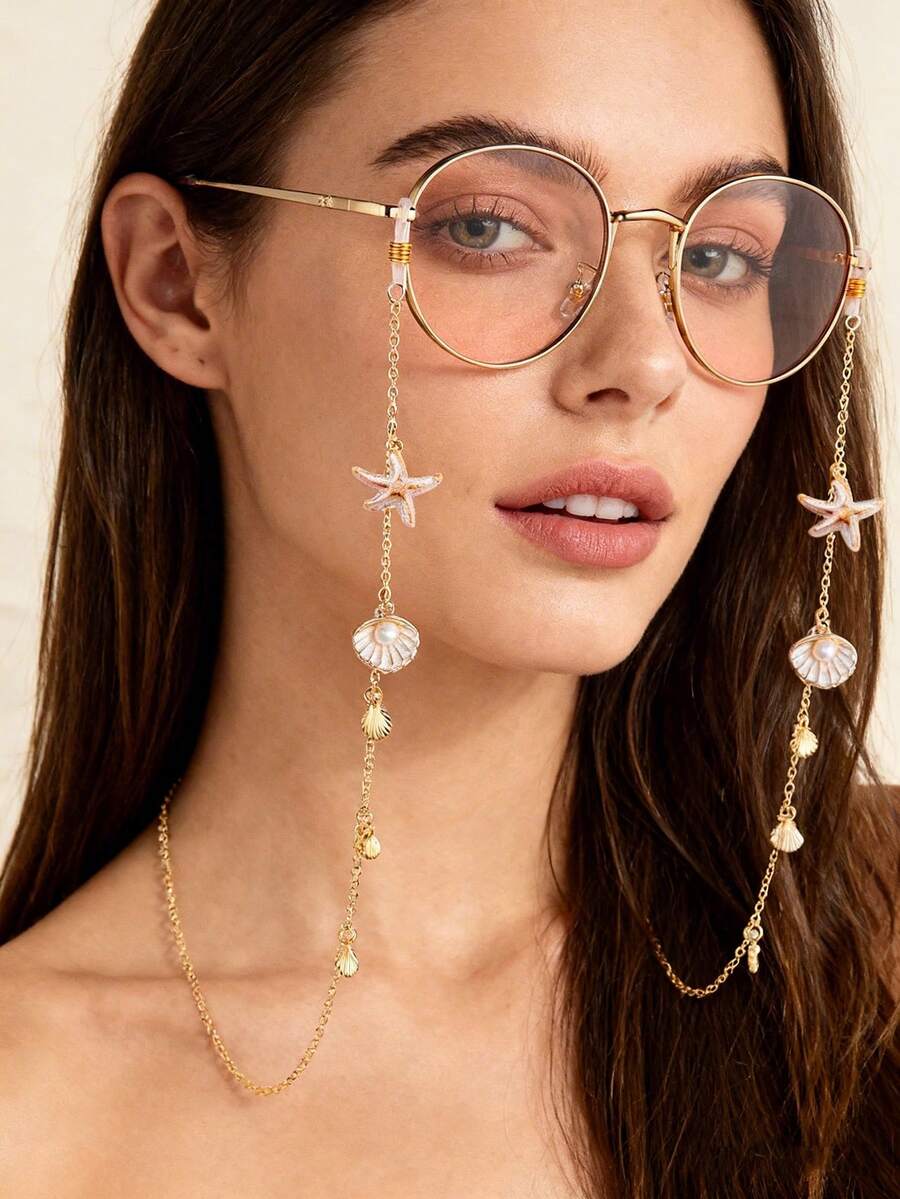 1pc 불가사리, 조개 장식 안경 체인, 여성용 안경  - Women'S Fashion Essentials 리뷰 및 가격