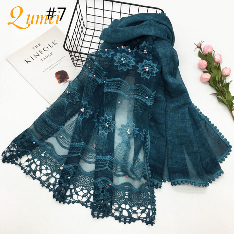 5 pcs qumei 레이스 스티치 이슬람 스카프 여성 - Women'S Fashion Essentials 리뷰 및 가격