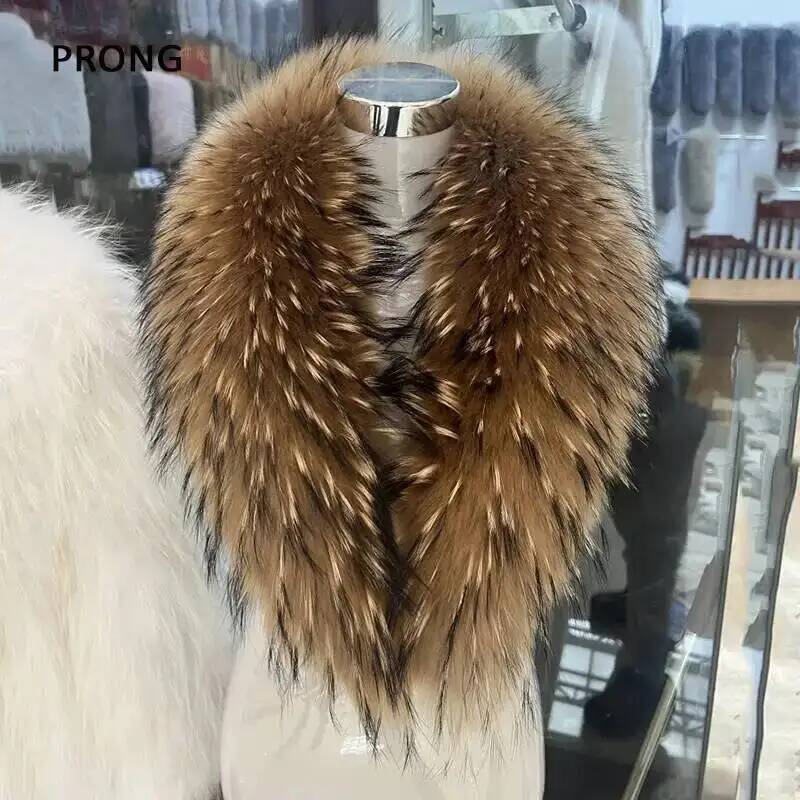 자연 너구리 모피 칼라 리얼 모피 스카프 여성 겨울 럭 - Women'S Fashion Essentials 리뷰 및 가격
