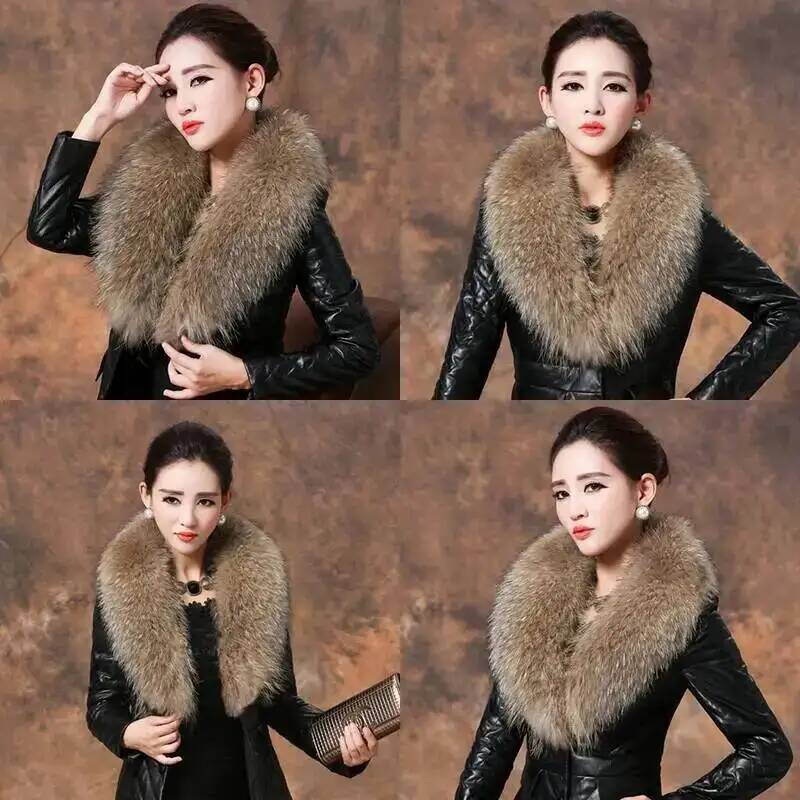 자연 너구리 모피 칼라 리얼 모피 스카프 여성 겨울 럭 - Women'S Fashion Essentials 리뷰 및 가격