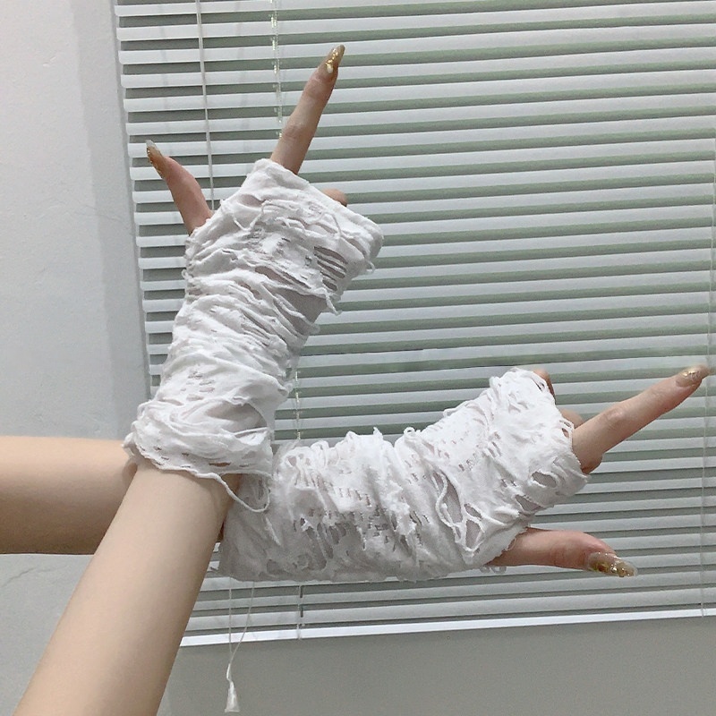 유에치우 걸즈 알트 패션 립드 메쉬 자외선 차단 팔토시 - Women Fashion Gloves 리뷰 및 가격