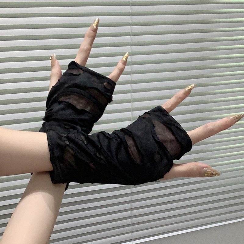 유에치우 걸즈 알트 패션 립드 메쉬 자외선 차단 팔토시 - Women Fashion Gloves 리뷰 및 가격