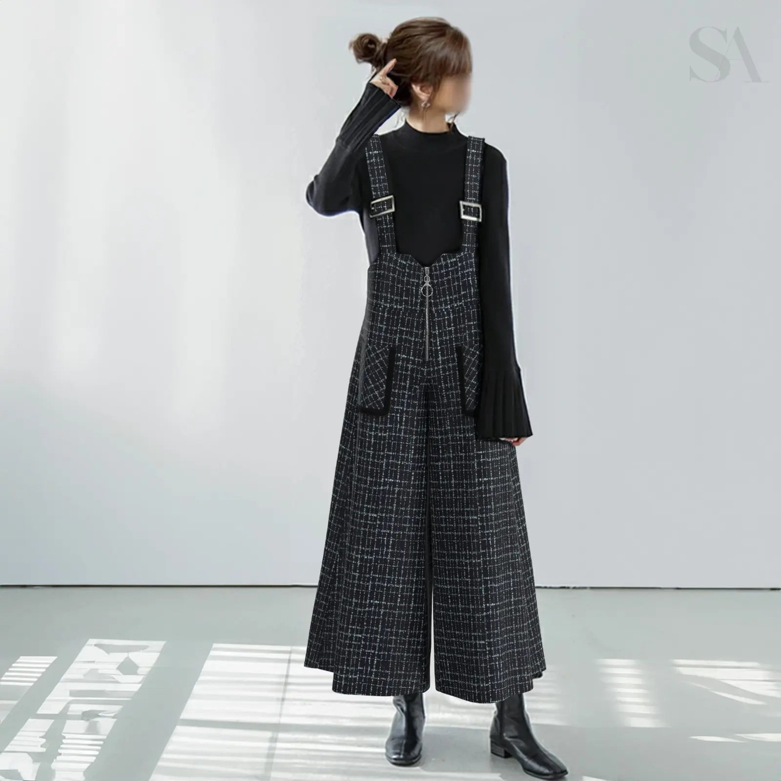 일본식 빈티지 유틸리티 와이드 레그 오버올 여성용 봄  - Women'S Fashion Utility Pants 리뷰 및 가격