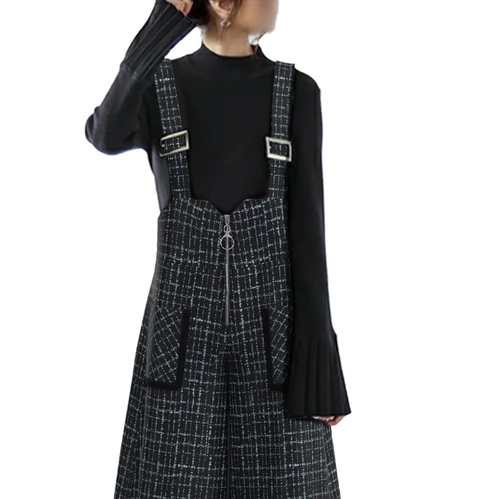 일본식 빈티지 유틸리티 와이드 레그 오버올 여성용 봄  - Women'S Fashion Utility Pants 리뷰 및 가격