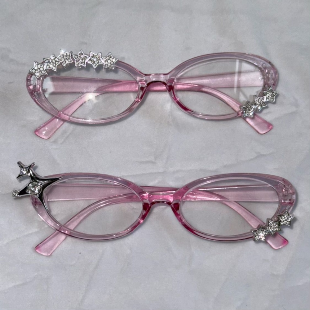 Y2K 스타 라인스톤 캣아이 장식 안경 고딕풍 스윗 코 - Women'S Fashion Eyewear 리뷰 및 가격