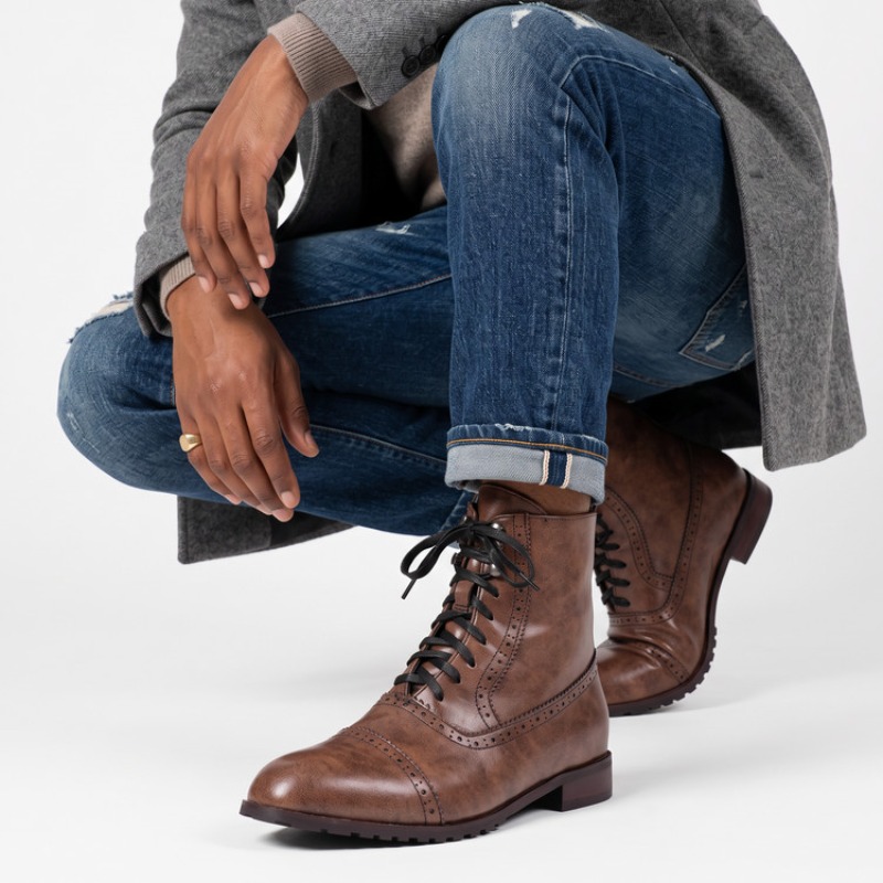 여성 레트로 레이스업 가죽 패션 앵클 부츠 레이디스 빈 - Women'S Fashion Business Casual 리뷰 및 가격