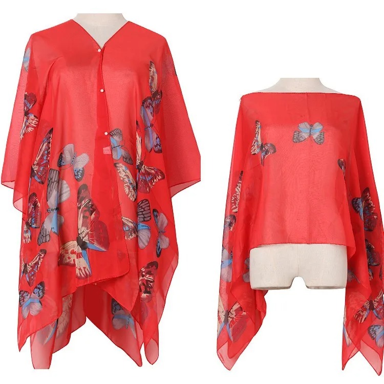 여성 자외선 차단 숄 사이클링 레이디 여름 쉬폰 티셔츠 - Wrap Blouse Chiffon 리뷰 및 가격