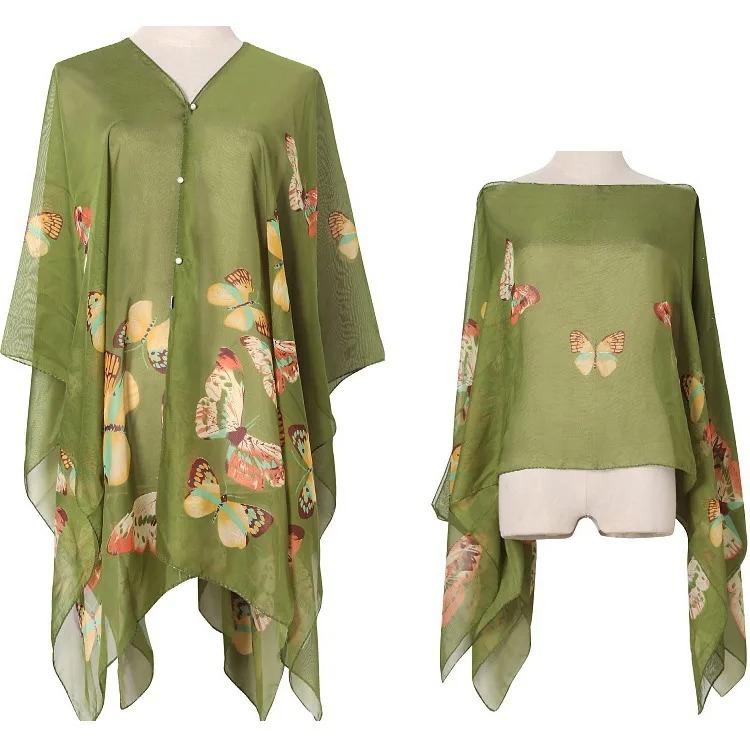 여성 자외선 차단 숄 사이클링 레이디 여름 쉬폰 티셔츠 - Wrap Blouse Chiffon 리뷰 및 가격