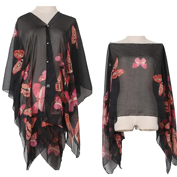 여성 자외선 차단 숄 사이클링 레이디 여름 쉬폰 티셔츠 - Wrap Blouse Chiffon 리뷰 및 가격