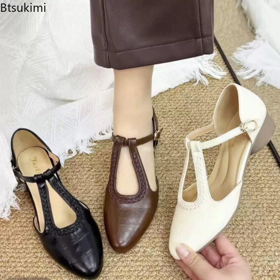 새로운 여름 여성용 레트로 속이 빈 펌프스 패션 가죽  - Women'S Fashion Sandals 리뷰 및 가격