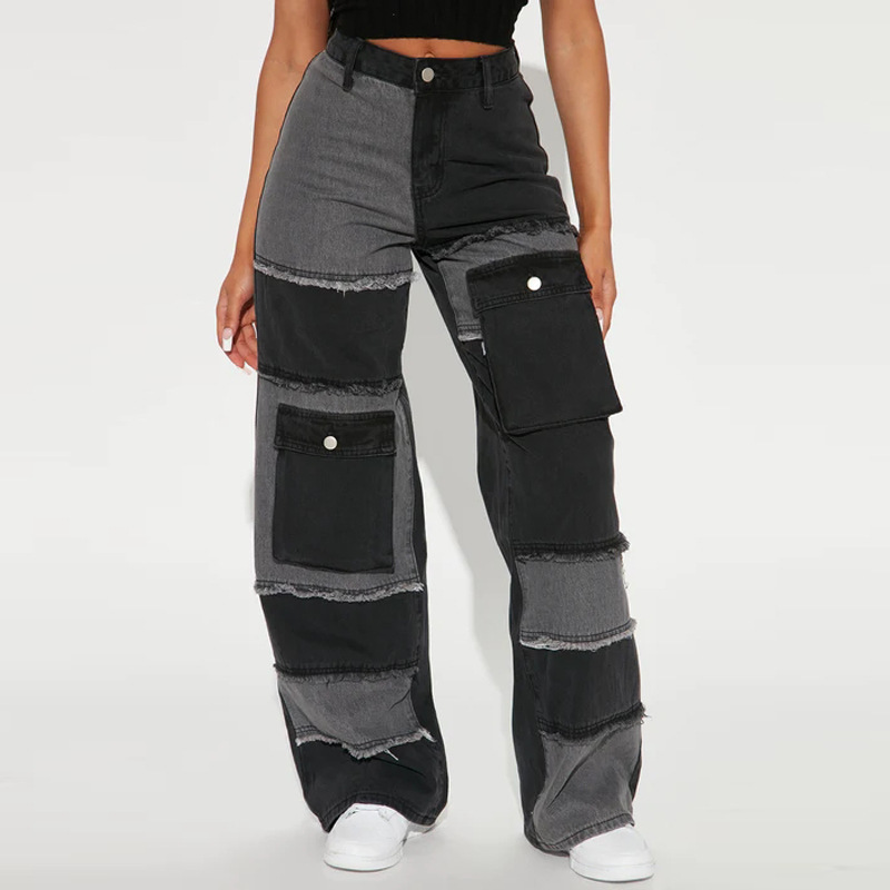 유틸리티 스타일 컬러 블록 멀티 포켓 청바지, 2026 - Women'S Fashion Utility Pants 리뷰 및 가격