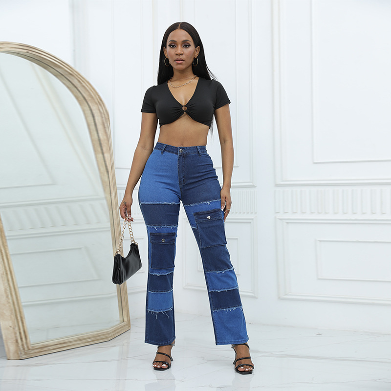 유틸리티 스타일 컬러 블록 멀티 포켓 청바지, 2026 - Women'S Fashion Utility Pants 리뷰 및 가격