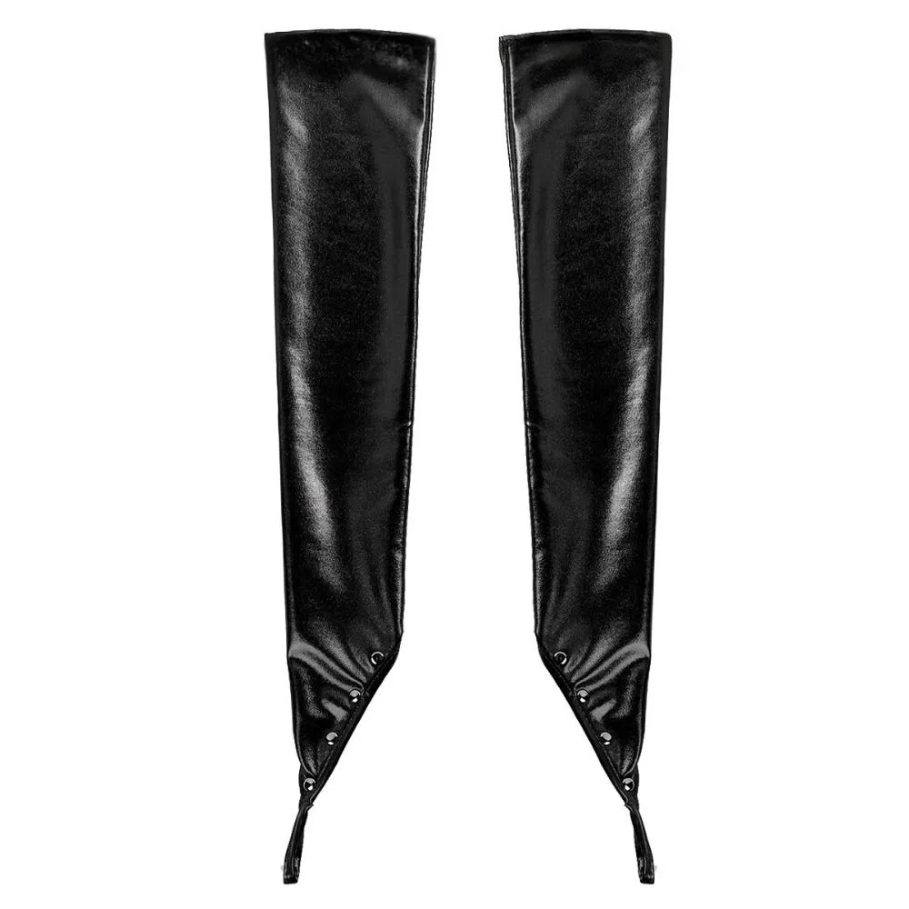 핑거리스 디자인 여성용 라텍스 장갑 긴 광택 표면 메탈 - Women Fashion Gloves 리뷰 및 가격