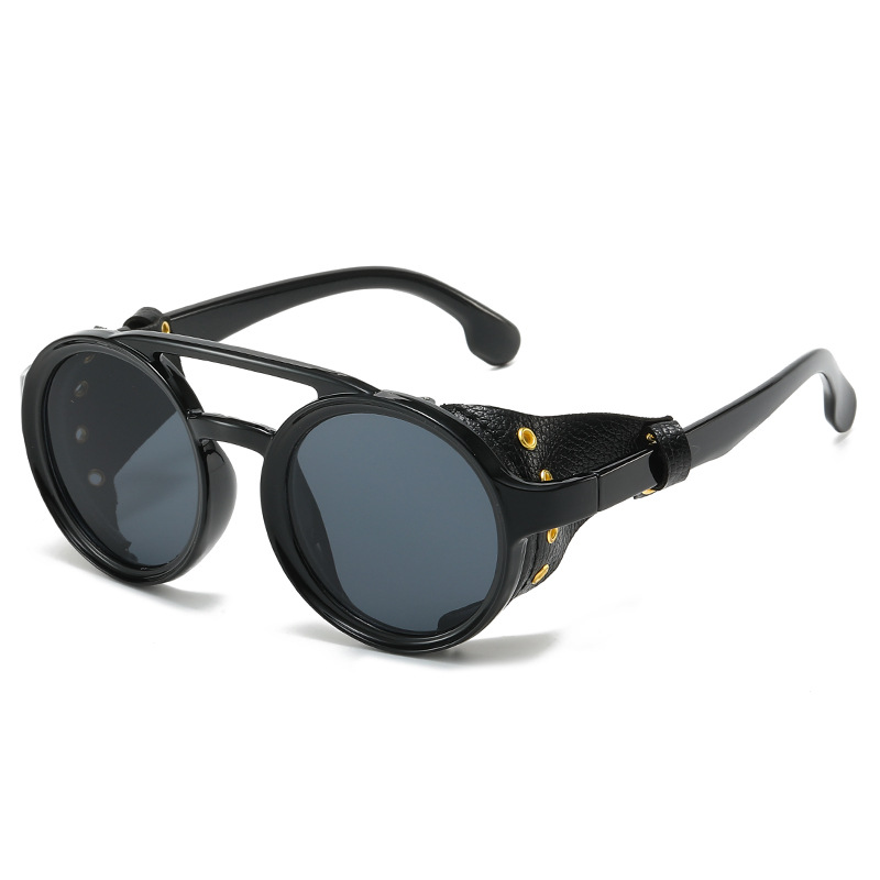 레트로 자외선 차단 선글라스 남녀 가죽 원형 안경 빈티 - Women'S Fashion Eyewear 리뷰 및 가격