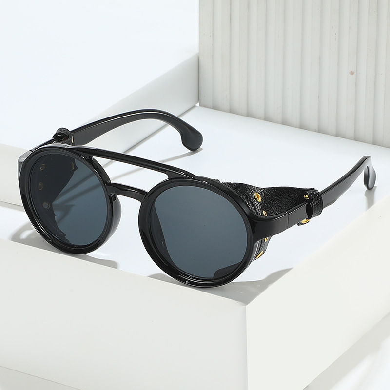 레트로 자외선 차단 선글라스 남녀 가죽 원형 안경 빈티 - Women'S Fashion Eyewear 리뷰 및 가격