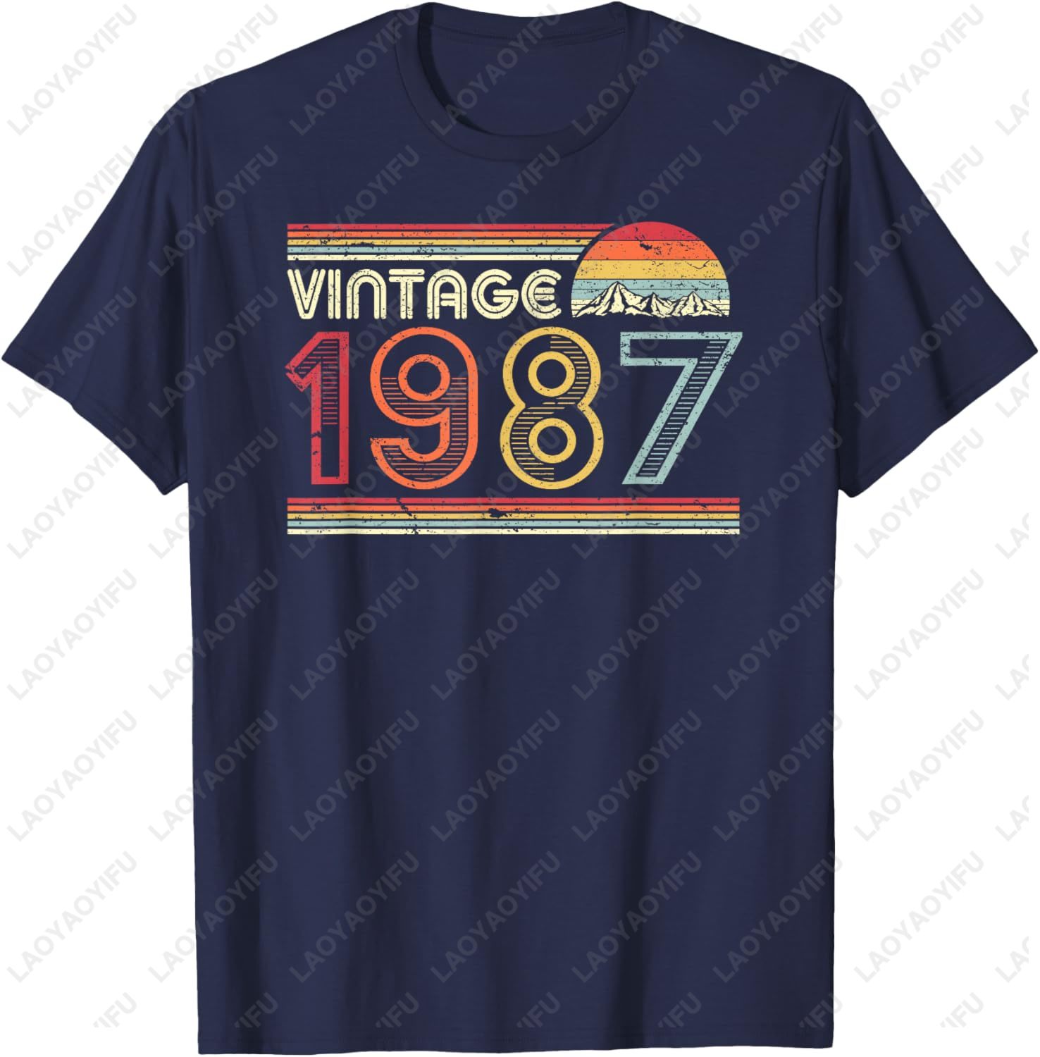 1987 빈티지 생일 선물 티셔츠 레트로 스타일 선셋  - Women'S Fashion In The 80S 리뷰 및 가격