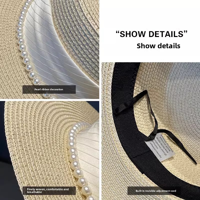 2025 신상 모자 레트로 플랫 탑 여성용 여름 밀짚모 - Straw Hat Summer 리뷰 및 가격