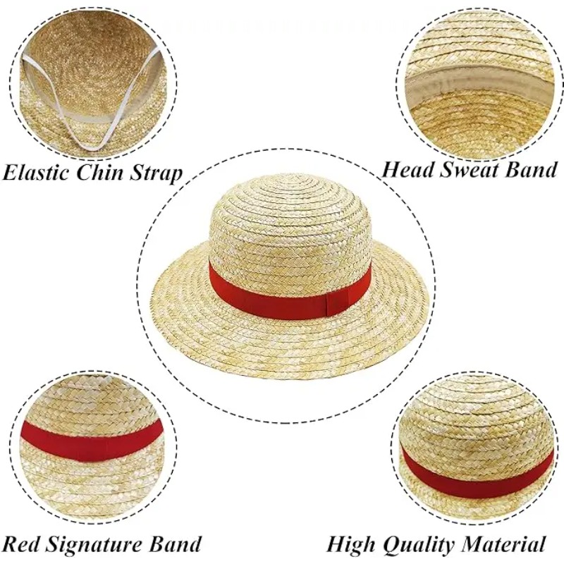 31cm/35CM 새로운 밀짚 모자 축제 파티 코스프레 - Straw Hat Summer 리뷰 및 가격