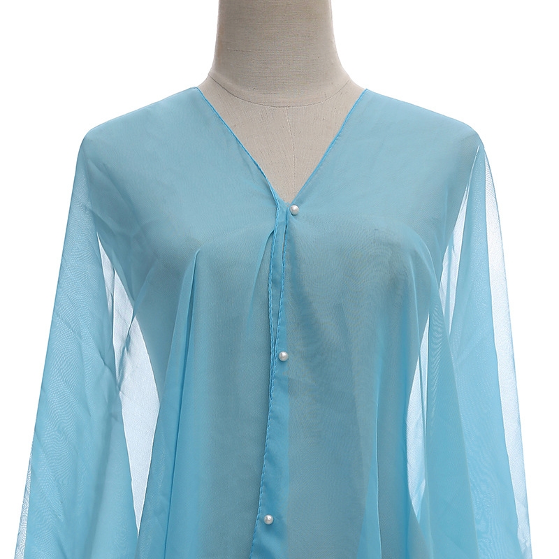 여성 태양 보호 목도리 사이클링 레이디 여름 쉬폰 티셔 - Wrap Blouse Chiffon 리뷰 및 가격