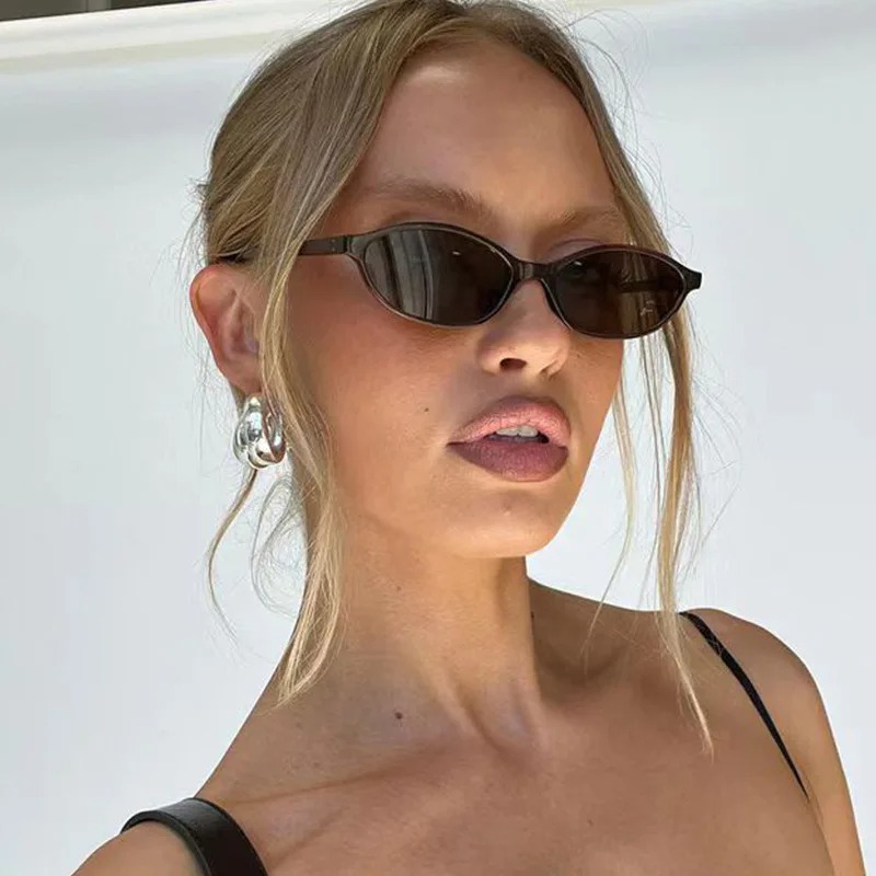 레트로 타원형 프레임 선글라스 패션 여성 트렌디한 작은 - Women'S Fashion Eyewear 리뷰 및 가격