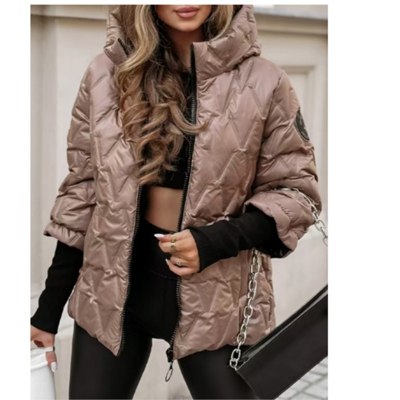 여성용 스트리트 패션 후드 퀼팅 코트 재킷 2025 겨 - Women'S Fashion Quilted Jacket 리뷰 및 가격