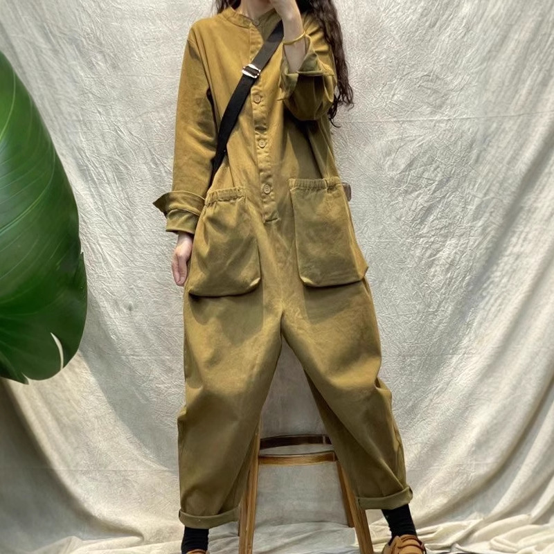 캐주얼 여성 점프수트 카고 루즈 와이드 레그 점프수트  - Women'S Fashion Utility Pants 리뷰 및 가격