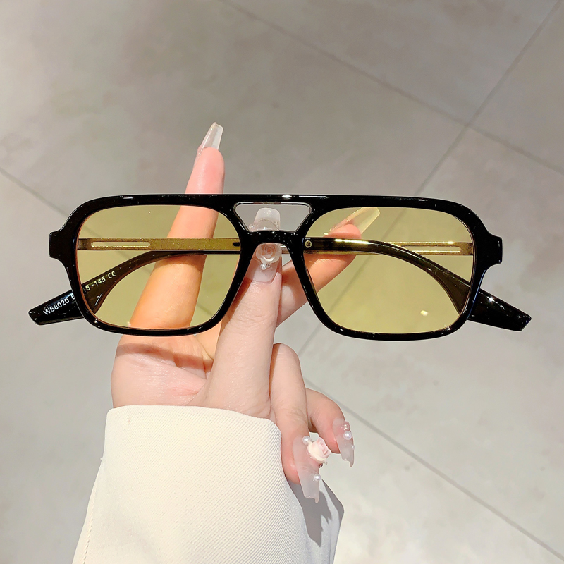 트렌디한 여성용 더블 빔 선글라스, 사각형 여름용 선글 - Women'S Fashion Eyewear 리뷰 및 가격