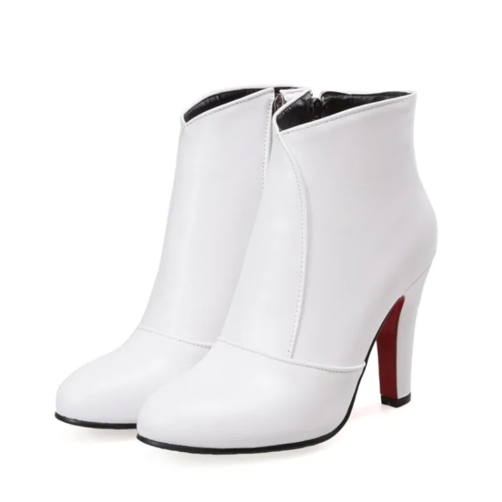 여성용 라운드 토 앵클 부츠 심플 패션 블랙 하이힐 파 - Women'S Fashion Riding Boots 리뷰 및 가격
