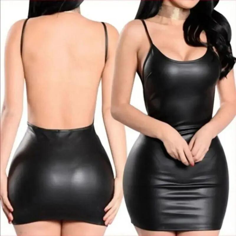 핫셀 플러스 사이즈 블랙 인조 가죽 캐미 드레스 민소매 - Bodycon Dress Women 리뷰 및 가격