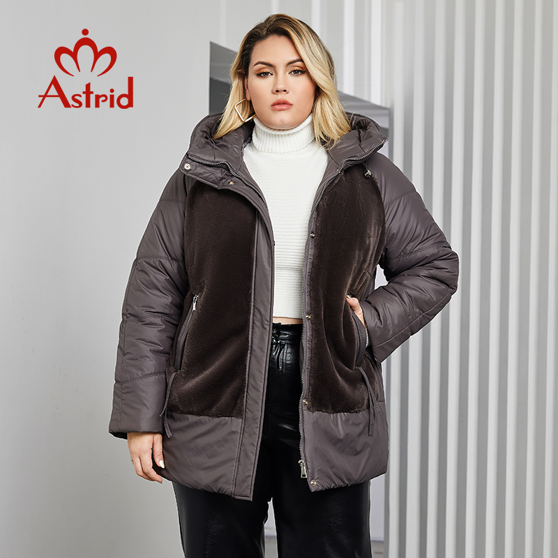 Astrid 여성용 플러스 사이즈 겨울 재킷, 인조 모 - Women'S Fashion Quilted Jacket 리뷰 및 가격