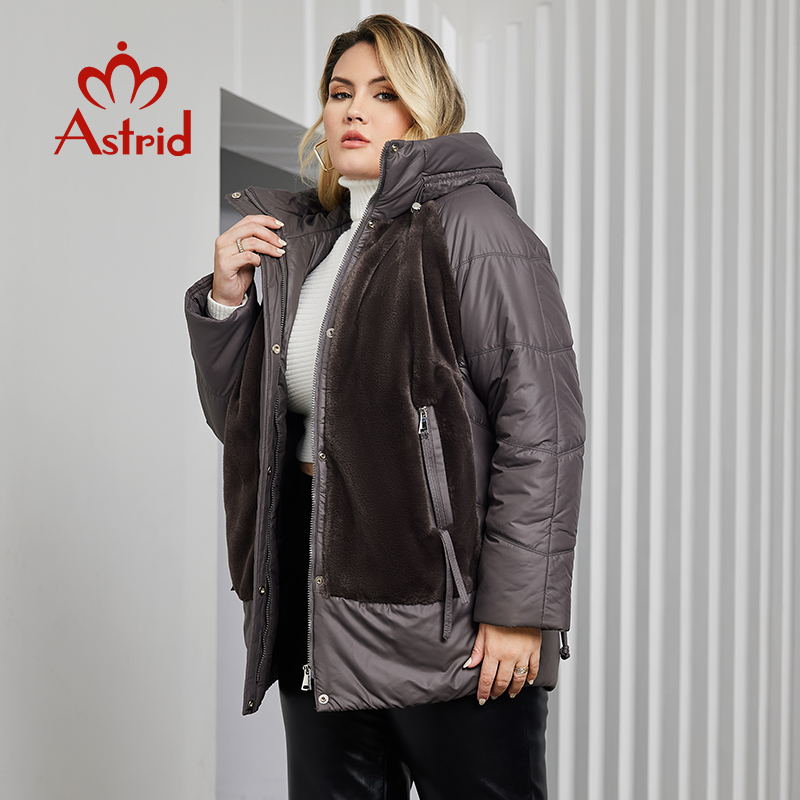 Astrid 여성용 플러스 사이즈 겨울 재킷, 인조 모 - Women'S Fashion Quilted Jacket 리뷰 및 가격