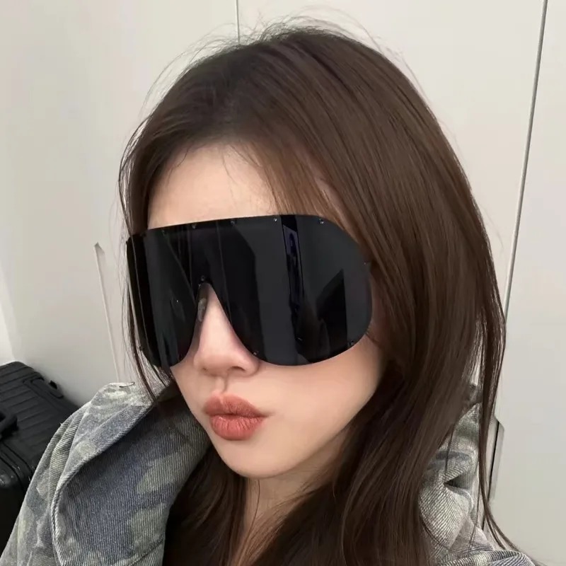여성용 신형 일체형 오버사이즈 타원형 선글라스, 테두리 - Women'S Fashion Eyewear 리뷰 및 가격