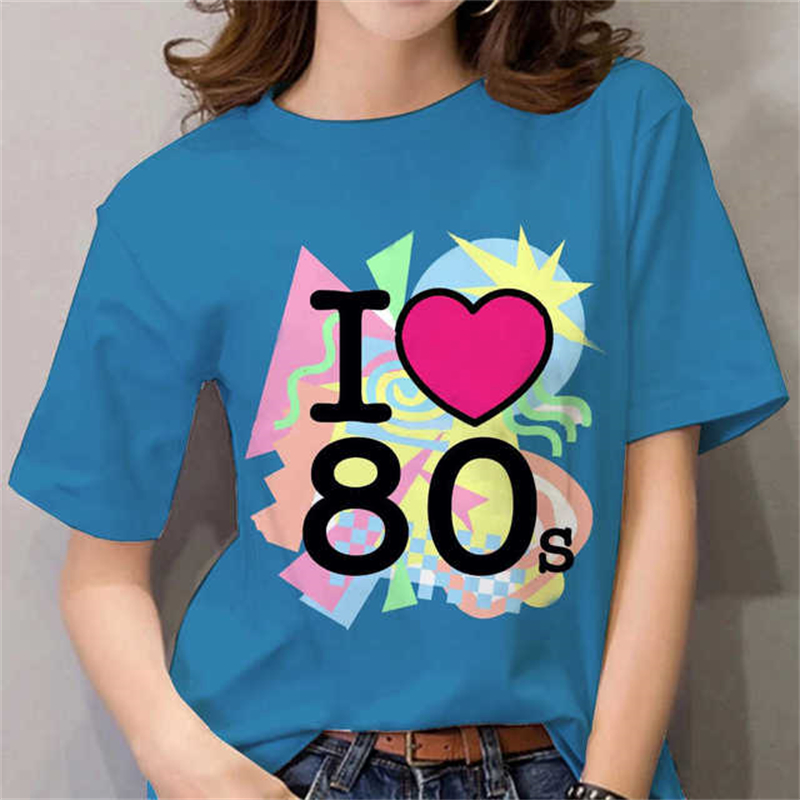 80년대 여성용 티셔츠 여성용 블랙/화이트 짧은 슬립  - Women'S Fashion In The 80S 리뷰 및 가격