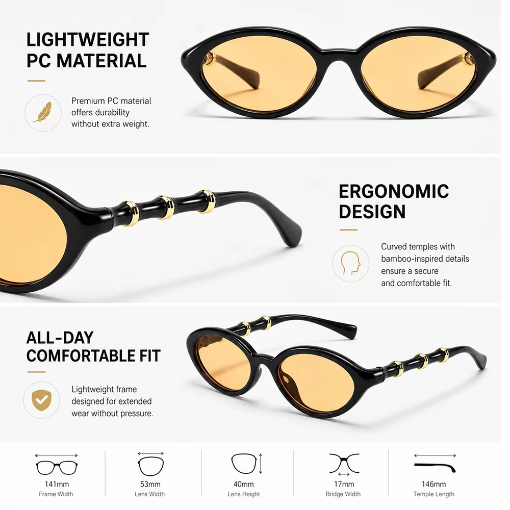 새로운 럭셔리 디자이너 오벌 선글라스 여성용 레트로 U - Women'S Fashion Eyewear 리뷰 및 가격