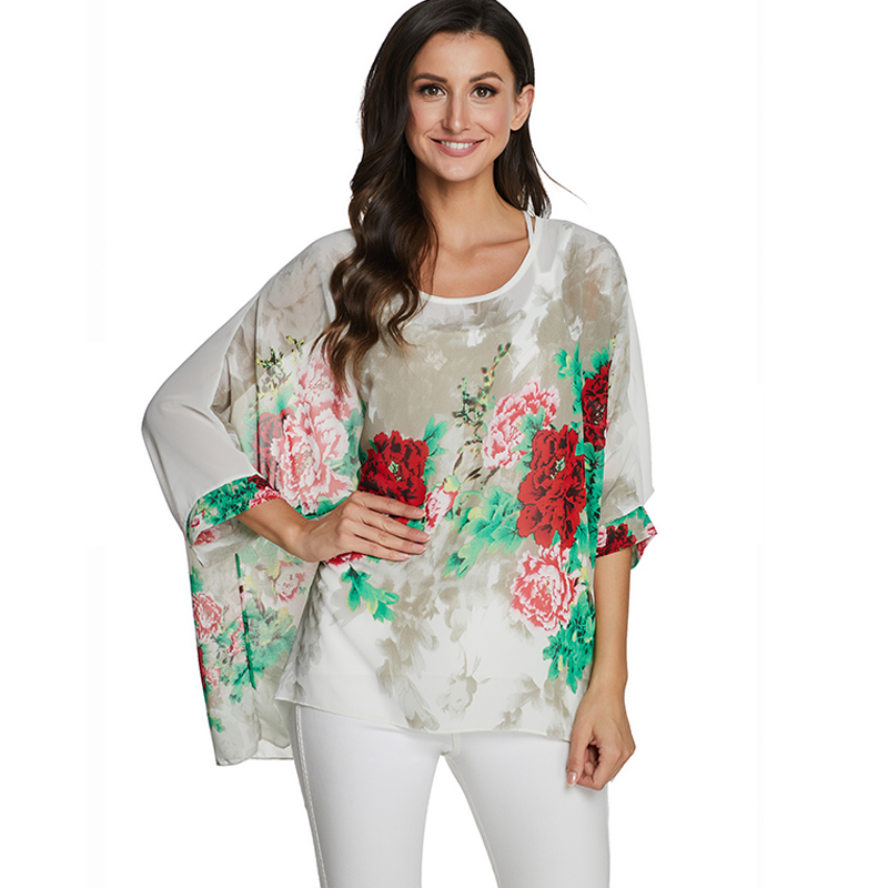BHflutter 2020 여성용 블라우스, 기모노 캐 - Wrap Blouse Chiffon 리뷰 및 가격